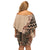 Bula Fiji Family Matching Off Shoulder Short Dress and Hawaiian Shirt Tribal Masi Tapa - Beige LT7 - Polynesian Pride