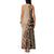 Bula Fiji Family Matching Tank Maxi Dress and Hawaiian Shirt Tribal Masi Tapa - Beige LT7 - Polynesian Pride