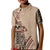 Bula Fiji Kid Polo Shirt Tribal Masi Tapa - Beige LT7 Kid Beige - Polynesian Pride