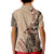 Bula Fiji Kid Polo Shirt Tribal Masi Tapa - Beige LT7 - Polynesian Pride