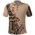 Bula Fiji Polo Shirt Tribal Masi Tapa - Beige LT7 Beige - Polynesian Pride