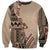 Bula Fiji Sweatshirt Tribal Masi Tapa - Beige LT7 Unisex Beige - Polynesian Pride