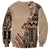 Bula Fiji Sweatshirt Tribal Masi Tapa - Beige LT7 - Polynesian Pride