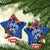 Guam Christmas Ceramic Ornament Turtle Mix Tapa Felis Pasgua LT7 Star Blue - Polynesian Pride