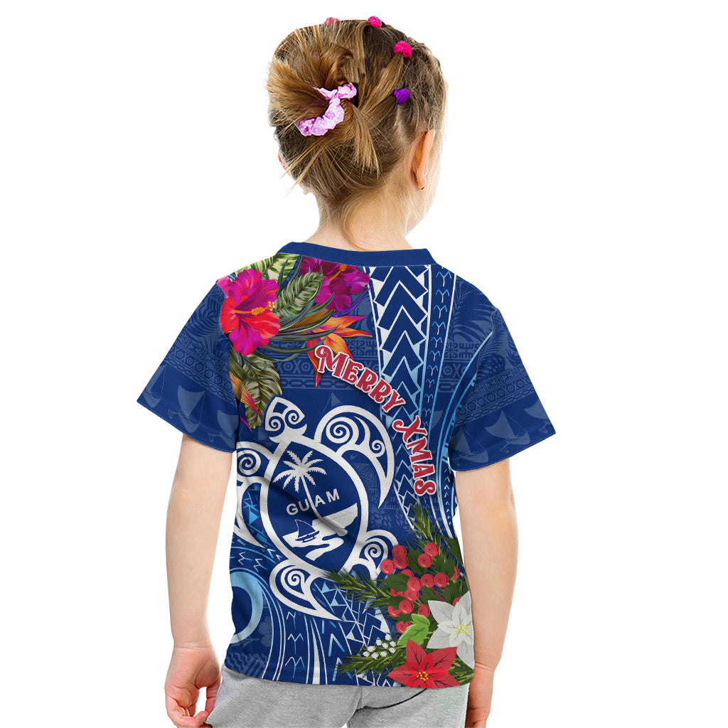 Guam Christmas Kid T Shirt Turtle Mix Tapa Felis Pasgua LT7 - Polynesian Pride