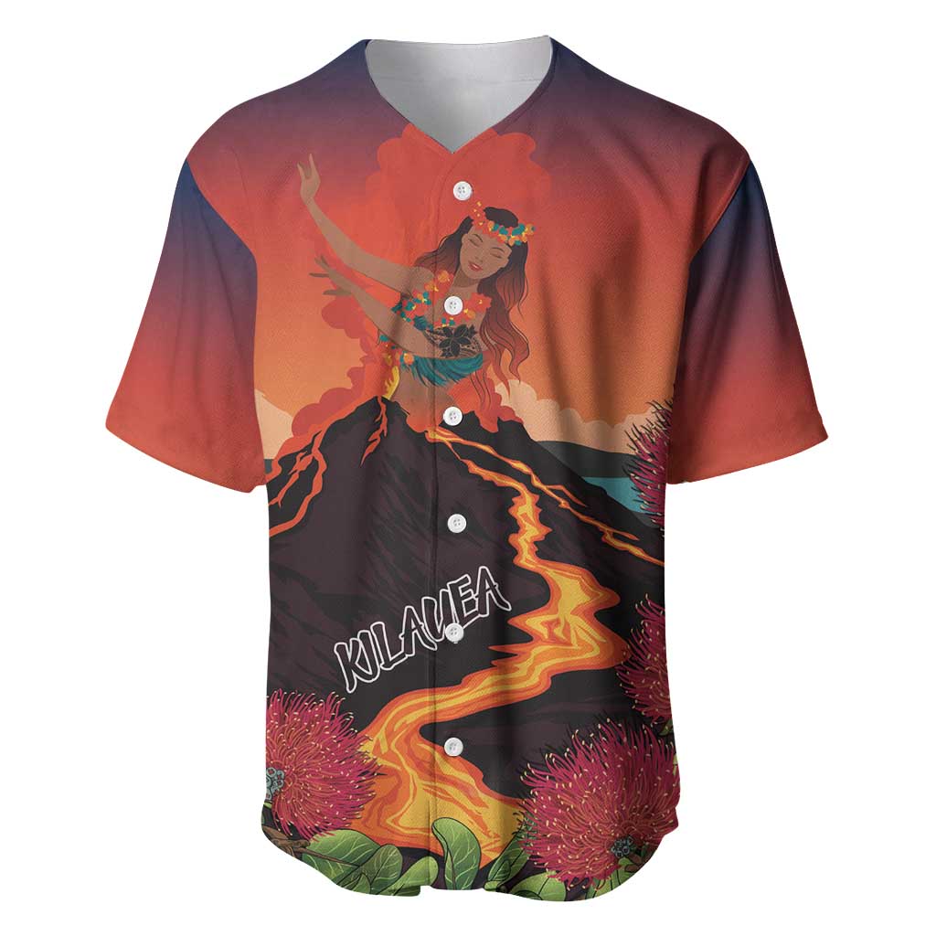 Hawaii Kilauea Volcano Baseball Jersey Pele Goddess