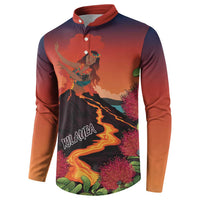 Hawaii Kilauea Volcano Button Sweatshirt Pele Goddess LT7 - Polynesian Pride