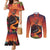 Hawaii Kilauea Volcano Couples Matching Mermaid Dress and Long Sleeve Button Shirt Pele Goddess