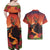 Hawaii Kilauea Volcano Couples Matching Off Shoulder Maxi Dress and Hawaiian Shirt Pele Goddess