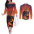 Hawaii Kilauea Volcano Couples Matching Off The Shoulder Long Sleeve Dress and Long Sleeve Button Shirt Pele Goddess