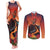 Hawaii Kilauea Volcano Couples Matching Tank Maxi Dress and Long Sleeve Button Shirt Pele Goddess