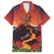 Hawaii Kilauea Volcano Family Matching Off Shoulder Maxi Dress and Hawaiian Shirt Pele Goddess