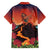 Hawaii Kilauea Volcano Family Matching Off Shoulder Maxi Dress and Hawaiian Shirt Pele Goddess