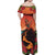 Hawaii Kilauea Volcano Family Matching Off Shoulder Maxi Dress and Hawaiian Shirt Pele Goddess