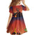 Hawaii Kilauea Volcano Family Matching Off Shoulder Short Dress and Hawaiian Shirt Pele Goddess