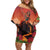 Hawaii Kilauea Volcano Family Matching Off Shoulder Short Dress and Hawaiian Shirt Pele Goddess