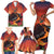 Hawaii Kilauea Volcano Family Matching Short Sleeve Bodycon Dress and Hawaiian Shirt Pele Goddess