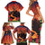 Hawaii Kilauea Volcano Family Matching Short Sleeve Bodycon Dress and Hawaiian Shirt Pele Goddess