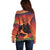 Hawaii Kilauea Volcano Off Shoulder Sweater Pele Goddess