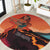 Hawaii Kilauea Volcano Round Carpet Pele Goddess