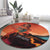 Hawaii Kilauea Volcano Round Carpet Pele Goddess