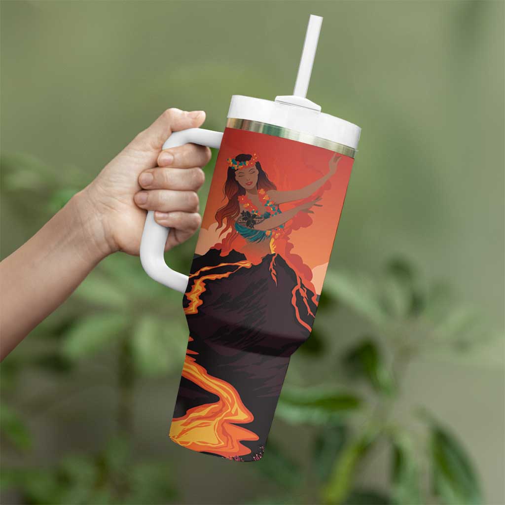 Hawaii Kilauea Volcano Tumbler With Handle Pele Goddess LT7 - Polynesian Pride