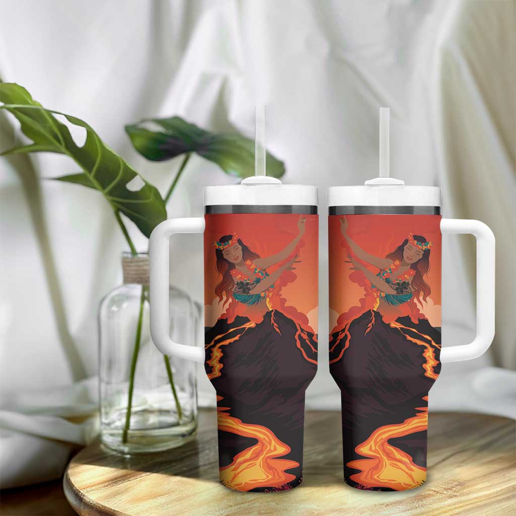 Hawaii Kilauea Volcano Tumbler With Handle Pele Goddess LT7 - Polynesian Pride