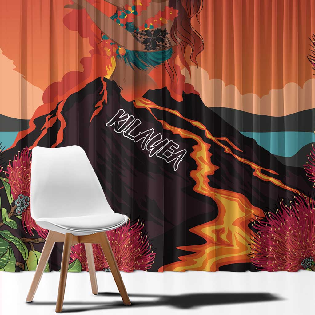 Hawaii Kilauea Volcano Window Curtain Pele Goddess LT7 - Polynesian Pride