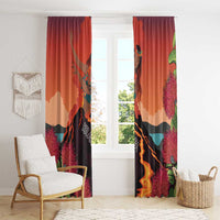 Hawaii Kilauea Volcano Window Curtain Pele Goddess LT7 - Polynesian Pride