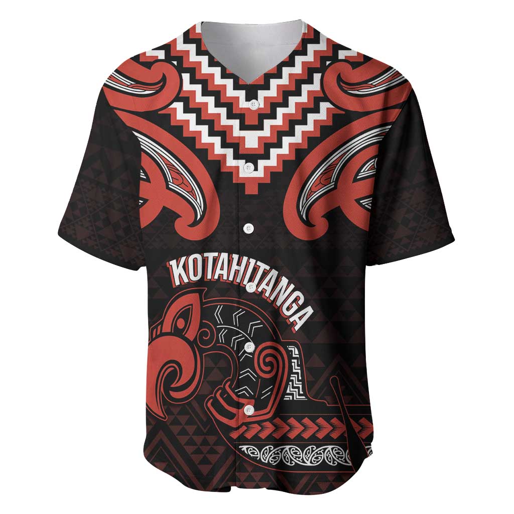 Maori Waitangi Baseball Jersey Kotahitanga Poutama Mix Whakairo LT7 Black - Polynesian Pride