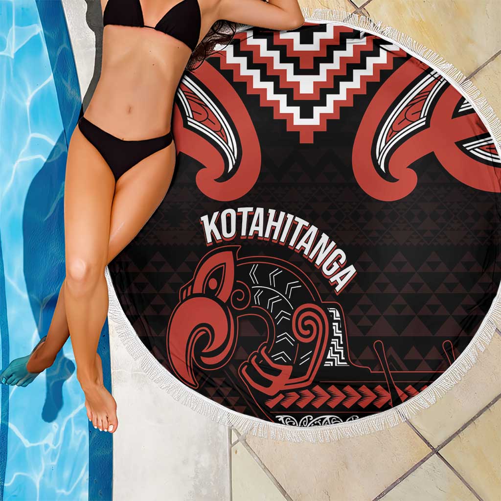 Maori Waitangi Beach Blanket Kotahitanga Poutama Mix Whakairo LT7 - Polynesian Pride