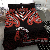 Maori Waitangi Bedding Set Kotahitanga Poutama Mix Whakairo LT7 - Polynesian Pride