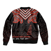 Maori Waitangi Bomber Jacket Kotahitanga Poutama Mix Whakairo LT7 - Polynesian Pride