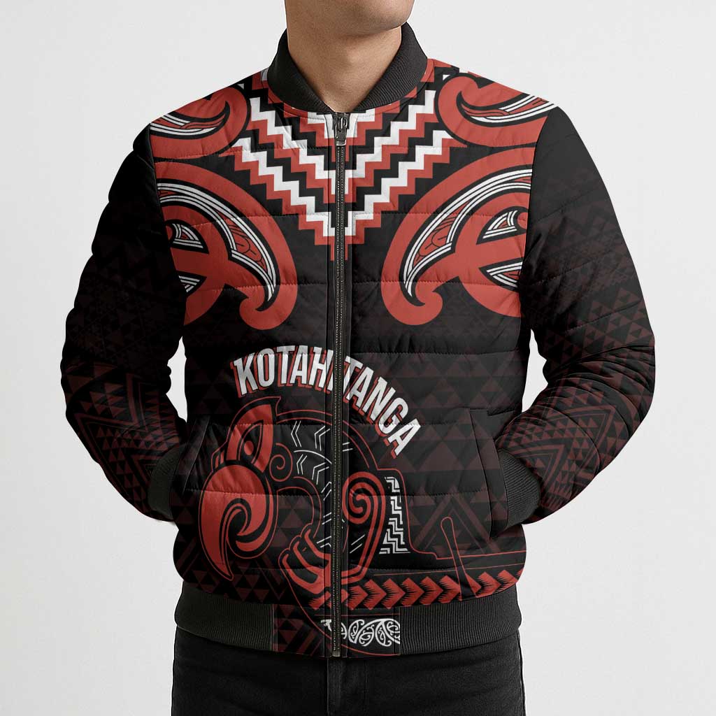 Maori Waitangi Bomber Puffer Jacket Kotahitanga Poutama Mix Whakairo LT7 - Polynesian Pride