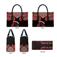 Maori Waitangi Leather Bag Kotahitanga Poutama Mix Whakairo LT7 - Polynesian Pride