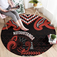 Maori Waitangi Round Carpet Kotahitanga Poutama Mix Whakairo LT7 - Polynesian Pride