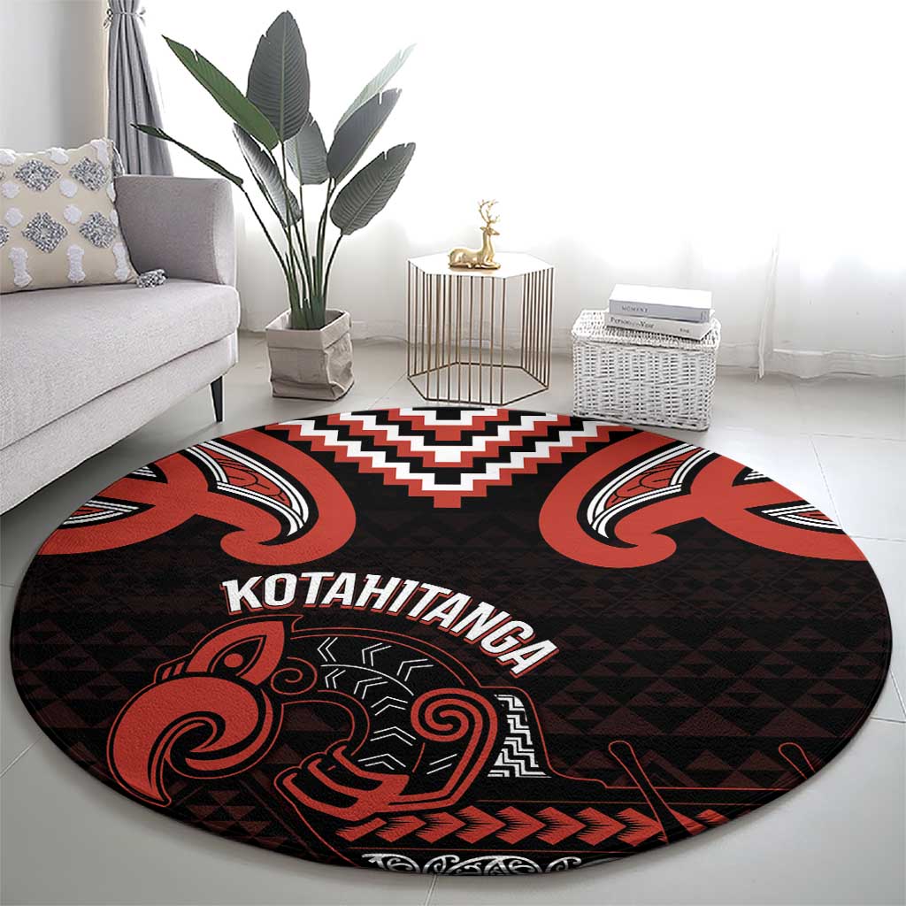 Maori Waitangi Round Carpet Kotahitanga Poutama Mix Whakairo LT7 - Polynesian Pride