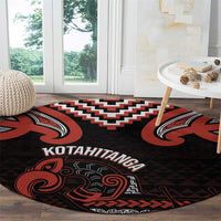 Maori Waitangi Round Carpet Kotahitanga Poutama Mix Whakairo LT7 - Polynesian Pride