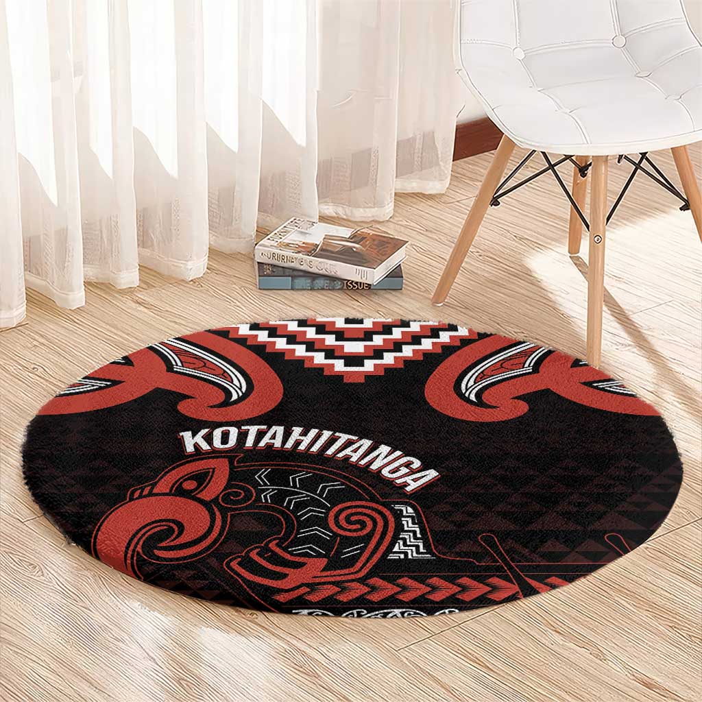 Maori Waitangi Round Carpet Kotahitanga Poutama Mix Whakairo LT7 - Polynesian Pride
