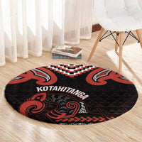 Maori Waitangi Round Carpet Kotahitanga Poutama Mix Whakairo LT7 - Polynesian Pride