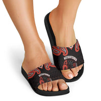 Maori Waitangi Slide Sandals Kotahitanga Poutama Mix Whakairo LT7 - Polynesian Pride