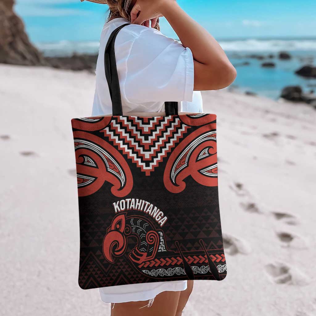 Maori Waitangi Tote Bag Kotahitanga Poutama Mix Whakairo LT7 - Polynesian Pride