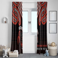 Maori Waitangi Window Curtain Kotahitanga Poutama Mix Whakairo LT7 - Polynesian Pride