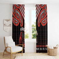 Maori Waitangi Window Curtain Kotahitanga Poutama Mix Whakairo LT7 - Polynesian Pride