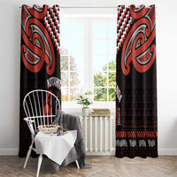 Maori Waitangi Window Curtain Kotahitanga Poutama Mix Whakairo LT7 - Polynesian Pride