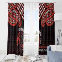 Maori Waitangi Window Curtain Kotahitanga Poutama Mix Whakairo LT7 - Polynesian Pride