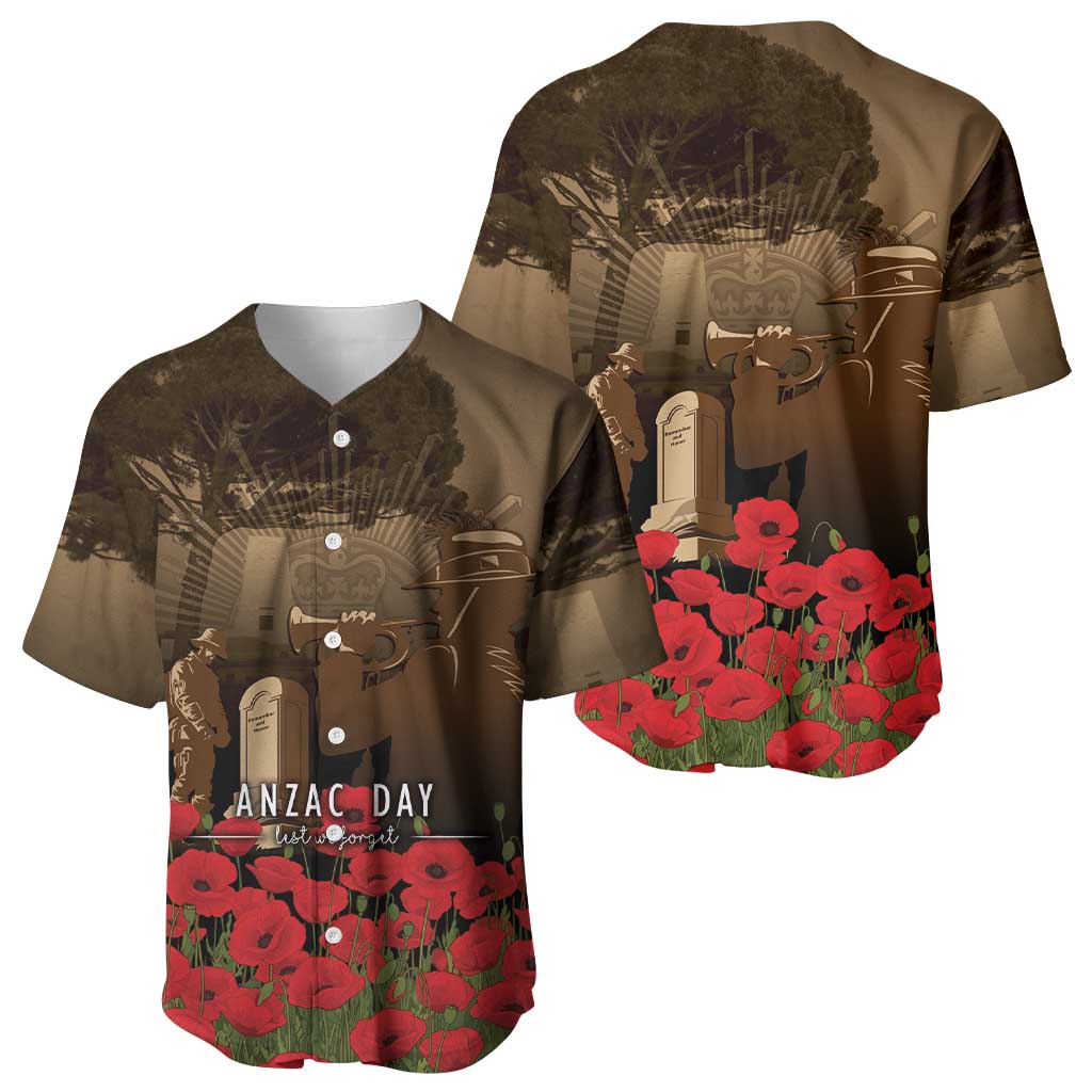 Australia - New Zealand ANZAC Lone Pine Baseball Jersey The Last Post LT7 - Polynesian Pride