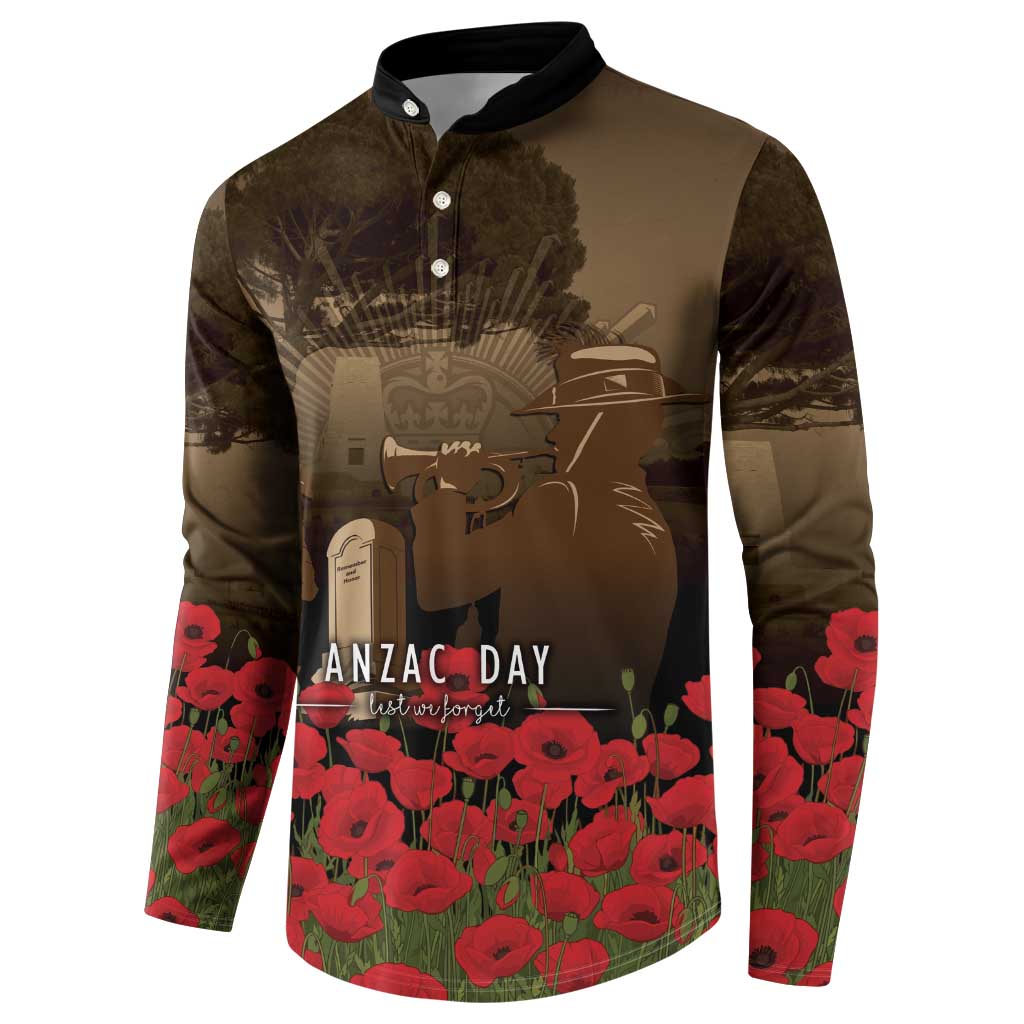 Australia - New Zealand ANZAC Lone Pine Button Sweatshirt The Last Post LT7 - Polynesian Pride