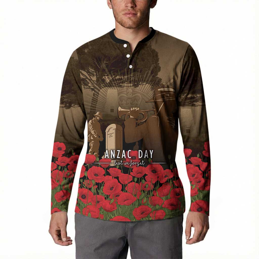 Australia - New Zealand ANZAC Lone Pine Button Sweatshirt The Last Post LT7 - Polynesian Pride