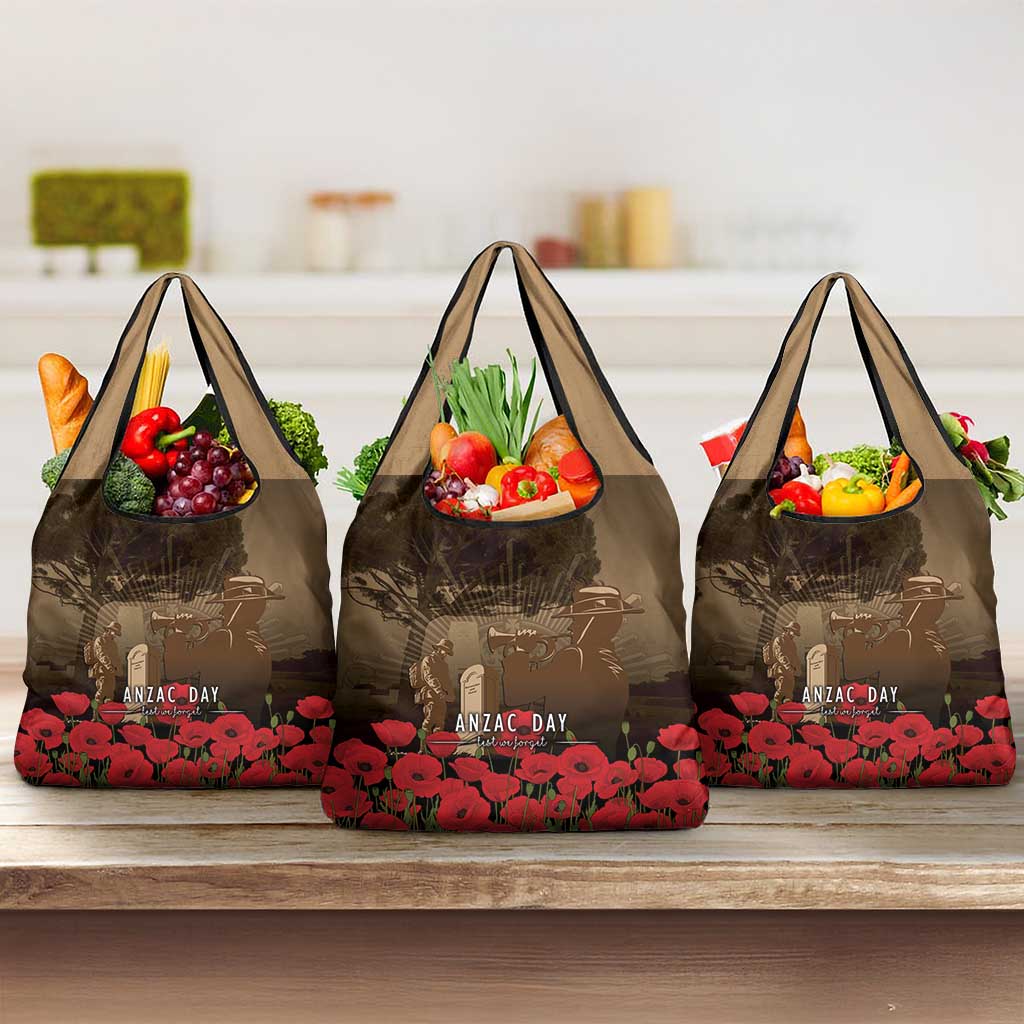 Australia - New Zealand ANZAC Lone Pine Grocery Bag The Last Post LT7 3-pack One Size Old Gold - Polynesian Pride